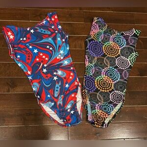 (2) Unbranded Leotards GYMNASTICS Tank SZ: AS adult Small